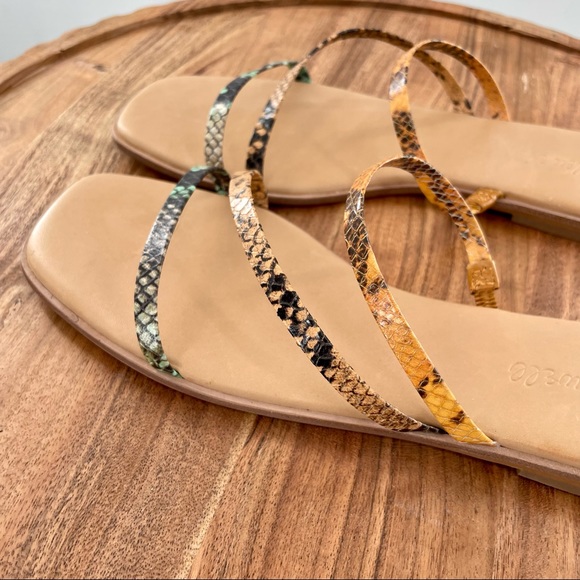 Madewell Lyra Slide Sandal in Snake Embossed Leather size 8.5 - Picture 9 of 10